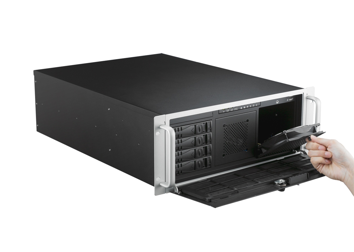 Entry Level - HPC Server Frontansicht, schräg, offen Entry Level - HPC Server Frontansicht, schräg, offen