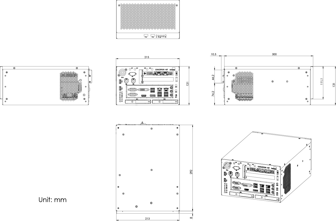 Concepion-tXf-L-v3-Copy-Station Tech. Zeichnung ohne QuickTray®-v3 Aufsatz Concepion-tXf-L-v3-Copy-Station Tech. Zeichnung ohne QuickTray®-v3 Aufsatz